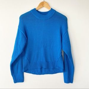 Treasure & Bond Blue Crew Neck Knit Pullover S
